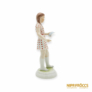 Kép 3/10 - Drasche porcelán -  Éneklő lány ritka pöttyös ruhában