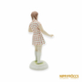 Kép 4/10 - Drasche porcelán -  Éneklő lány ritka pöttyös ruhában