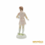 Kép 5/10 - Drasche porcelán -  Éneklő lány ritka pöttyös ruhában