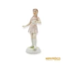 Kép 8/10 - Drasche porcelán -  Éneklő lány ritka pöttyös ruhában
