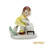 Kép 1/10 - Porcelán, kerámia - Kislány csirkével