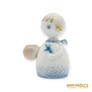 Kép 2/10 - Aquincumi porcelán -  Gyertyatartós aquazúr angyal