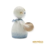 Kép 6/10 - Aquincumi porcelán -  Gyertyatartós aquazúr angyal