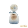 Kép 7/10 - Aquincumi porcelán -  Gyertyatartós aquazúr angyal
