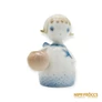 Kép 8/10 - Aquincumi porcelán -  Gyertyatartós aquazúr angyal
