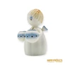 Kép 7/10 - Aquincumi porcelán -  Aquazúr angyal két gyertyatartóval