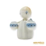 Kép 8/10 - Aquincumi porcelán -  Aquazúr angyal két gyertyatartóval