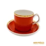 Kép 7/8 - Hollóházi porcelán -  Piros kávés készlet 4 személyes