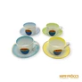 Kép 1/7 - Hollóházi porcelán - Vasas kávés csésze 4 db