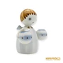 Kép 2/10 - Aquincumi porcelán -  Aquazúr angyal két gyertyatartóval