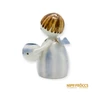Kép 6/10 - Aquincumi porcelán -  Aquazúr angyal két gyertyatartóval