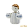 Kép 8/10 - Aquincumi porcelán -  Aquazúr angyal két gyertyatartóval