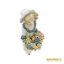 Kép 8/9 - Porcelanas del Mediterraneo porcelán -  Lány virágokkal