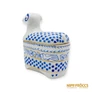 Kép 6/10 - Hollóházi porcelán -  Kék-fehér kos bonbonier