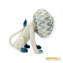 Kép 4/10 - Aquincumi porcelán -  Aquazúr ülő oroszlán