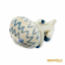 Kép 9/10 - Aquincumi porcelán -  Aquazúr ülő oroszlán