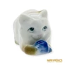 Kép 3/10 - Zsolnay porcelán -  Cica gombolyaggal