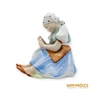 Kép 7/10 - Zsolnay porcelán -  Libatömő lány