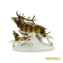 Kép 5/10 - Lippelsdorf porcelán -  Szarvas és két kutya