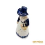 Kép 9/10 - Lippelsdorf porcelán -  Csengettyű nőalak kosárral