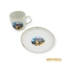 Kép 3/7 - Hollóházi porcelán -  Hajdúszoboszló kávés csésze