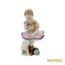 Kép 8/10 - Herendi porcelán -  Kislány cicával