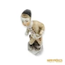 Kép 9/10 - Herendi porcelán -  Kisfiú cicával