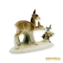 Kép 8/10 - Lippelsdorf porcelán -  Őzikék madárral