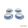 Kép 1/7 - Alföldi porcelán - Kék Piri mintás teás csésze+alj 4 darab