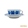 Kép 5/7 - Alföldi porcelán -  Kék Piri mintás teás csésze+alj 4 darab