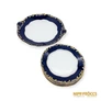Kép 2/7 - Zsolnay porcelán -  Pompadour mintás süteményes tálak