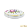 Kép 1/6 - Hollóházi porcelán - Virág mintás bonbonier