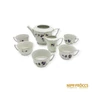 Kép 1/4 - Zsolnay porcelán - Ibolya mintás teás készlet 5 személyes