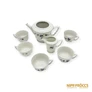 Kép 2/4 - Zsolnay porcelán -  Ibolya mintás teás készlet 5 személyes
