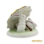 Kép 3/9 - Hollóházi porcelán -  Nyulak esernyő alatt