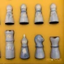 Kép 5/8 - Aquincumi porcelán -  Sakk-készlet aquazúr festéssel