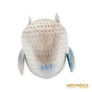 Kép 5/10 - Aquincumi porcelán -  Nagy bagoly aquazúr festéssel