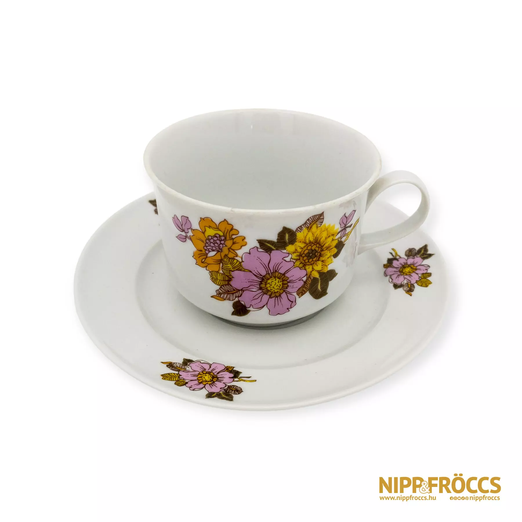 Virág mintás teás csésze 6 darab